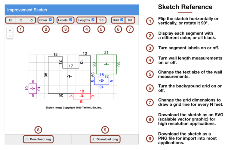 Appraisal Sketch Software | Simple Floor Plan Program | TaxNetUSA